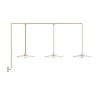 E-Snake EIVA Lampa zewnętrzna IP65 z 3 źródłami światła z podsufitką i kloszami Creative cables BPDE3MDR19-PDE3EL02BISN06DDBIA