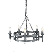 Żyrandol Saxon   Czarny / Srebrna patyna Czarne / Srebrna patyna SAX5-BLK-SIL Elstead Lighting