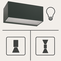 Kinkiet ogrodowy jednostronny Norlys Asker BIG E27 1305GR Grafitowy IP65