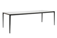 Stół SLIM 240x100 biały, czarny -         ceramiczny marmur, aluminium