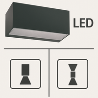 Kinkiet ogrodowy jednostronny Norlys Asker 1726BL Czarny 3000K Ściemnialne IP65
